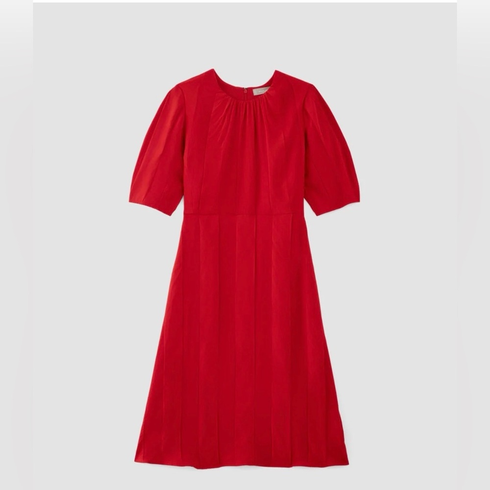 Everlane Vibrant Red plus size midi Dress. Minimalist Classic Midi